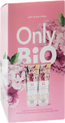 Набор подарочный женский ONLY BIO ART&NATURALL №152, Пудровая роза и Бархатистый пион, 400мл, детальное фото