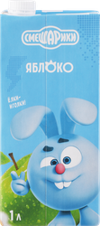 Нектар фруктовый СМЕШАРИКИ Яблочный, с 3 лет, 1л, вид