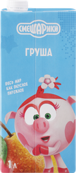 Нектар фруктовый СМЕШАРИКИ Грушевый, с 3 лет, 1л, изображение