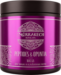 Маска для волос MARRAKECH ROYAL SPA Peptides&Opuntia Oil, для тонких и ослабленных, 500мл, детальное фото