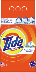 Стиральный порошок TIDE Альпийская свежесть, автомат, 3кг, крупный план