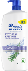 Шампунь HEAD&SHOULDERS против перхоти Густые и Крепкие, крупный план