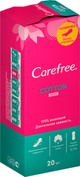 Прокладки ежедневные CAREFREE Cotton Fresh с экстрактом хлопка, 20шт, детальное фото