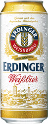 Пиво светлое ERDINGER пшеничное нефильтрованное непастеризованное 
неосветленное 5,3%, 0.5л, изображение