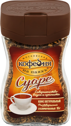 Кофе растворимый МОСКОВСКАЯ КОФЕЙНЯ НА ПАЯХЪ Суаре натуральный сублимированный, ст/б, 95г, детальное фото