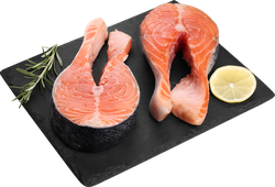 Лосось Атлантический стейк ЛЕНТА FRESH, весовой, вид