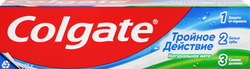 Зубная паста COLGATE Тройное действие Натуральная мята для защиты от кариеса, удаления потемнений с зубов и свежего дыхания, 100мл, изображение