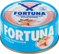 Тунец FORTUNA кусочки в собственном соку, 185г, детальное фото