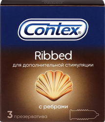 Презервативы CONTEX Ribbed, 3шт, фотография