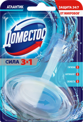 Блок для унитаза ДОМЕСТОС Свежесть Атлантики 3в1, 40г, фотография
