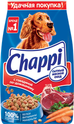 Корм сухой для взрослых собак CHAPPI Сытный мясной обед с говядиной, полнорационный, 2,5кг, изображение