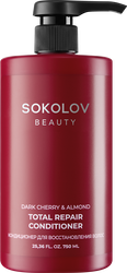 Кондиционер для волос SOKOLOV Dark Cherry&Almond, для восстановления, 750мл, детальное фото