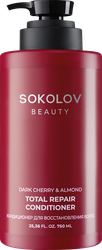 Кондиционер для волос SOKOLOV Dark Cherry&Almond, для восстановления, 750мл, детальное фото