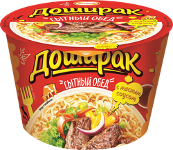Лапша DOSHIRAK Сытный обед со вкусом говядины, 110г, изображение