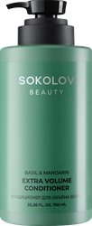 Кондиционер для волос SOKOLOV Basil&Mandarin, для объема, 750мл, фотография