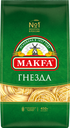 Макароны MAKFA Гнезда Тальятелле лапша длинная высший сорт, 450г, фотография