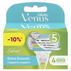Изображение товара Кассеты сменные GILLETTE Venus Embrace 4 шт для женской бритвы с увлажняющей полоской