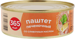 Паштет 365 ДНЕЙ печеночный со сливочным маслом, 250г, изображение