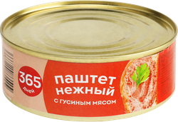 Паштет 365 ДНЕЙ из гусиного мяса, 250г, картинка