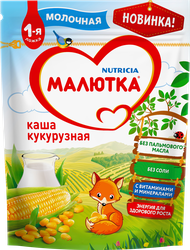 Каша кукурузная МАЛЮТКА молочная, с 5 месяцев, 220г, детальное фото