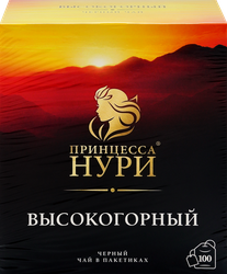 Чай черный ПРИНЦЕССА НУРИ Высокогорный байховый листовой, 100пак, фото