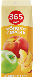 Нектар 365 ДНЕЙ Яблочно-персиковый, 0.2л, детальное фото
