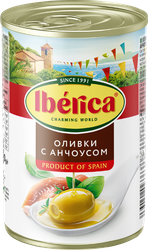 Оливки с анчоусом IBERICA, 300г, фото