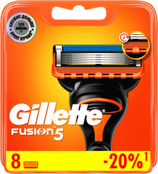 Кассеты сменные для бритья GILLETTE Fusion 5, 8шт, детальное фото
