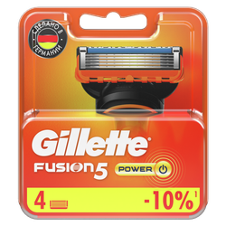 Кассеты сменные для бритья GILLETTE Fusion5 Power, 4шт, детальное фото