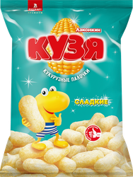 Палочки кукурузные КУЗЯ ЛАКОМКИН с сахарной пудрой, 140г, изображение