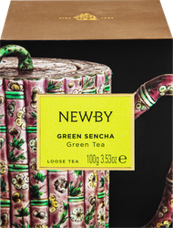 Чай зеленый NEWBY Green Sencha байховый, листовой, 100г, крупный план