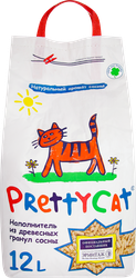 Наполнитель древесный для туалета домашних животных PRETTYCAT, 12л, изображение