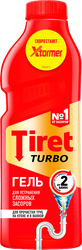 Гель для удаления засоров в канализационных трубах TIRET Turbo, 1л, детальное фото