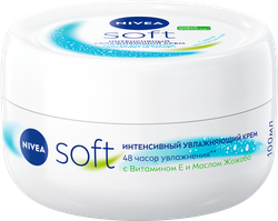 Крем NIVEA Soft интенсивный, увлажняющий с маслом жожоба и витамином Е, 100мл, фотография