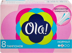Тампоны OLA! Normal, 8шт, крупный план
