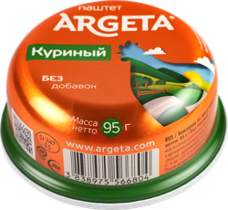 Паштет ARGETA Куриный, 95г, вид
