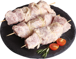 Шашлык из свиной корейки ЛЕНТА FRESH в маринаде, детальное фото