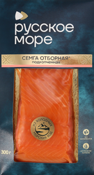 Семга&nbsp;подкопченная&nbsp;РУССКОЕ МОРЕ филе-кусок, 300г, фотография