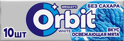 Изображение товара Жевательная резинка ORBIT Белоснежный Освежающая мята с ароматом перечной мяты драже, 13,6г