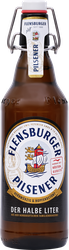 Пиво светлое FLENSBURGER Pilsener фильтрованное пастеризованное 4,8%, 0.5л, крупный план