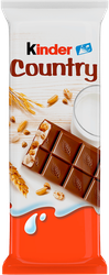 Шоколад KINDER Chocolate Country с молочно-злаковой начинкой, 23,5г, детальное фото