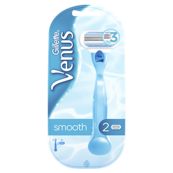 Бритва женская GILLETTE Venus Smooth, с 2 сменными кассетами, фото