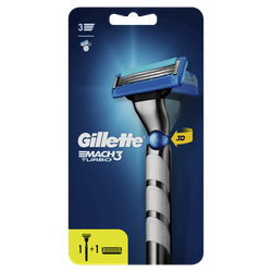 Бритва GILLETTE Mach3 Turbo, с 2 сменными кассетами, крупный план