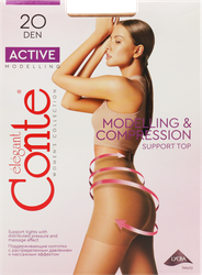 Колготки женские CONTE Active 20 den natural 2, изображение