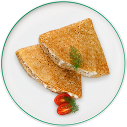 Блинчики с курицей ЛЕНТА FRESH, весовые, крупный план