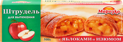 Штрудель для выпекания МОРОЗКО с яблоками и изюмом, 500г, изображение