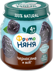 Пюре фруктовое ФРУТОНЯНЯ Чернослив, с 4 месяцев, 100г, вид