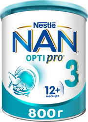Молочко детское NAN 3 OptiPro, с 12 месяцев, 800г, изображение