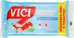 Крабовые палочки VICI Душа океана 3+1, 4х200г, детальное фото