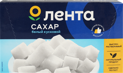 Сахар-рафинад ЛЕНТА белый кусковой категория Экстра ГОСТ, 1кг, изображение